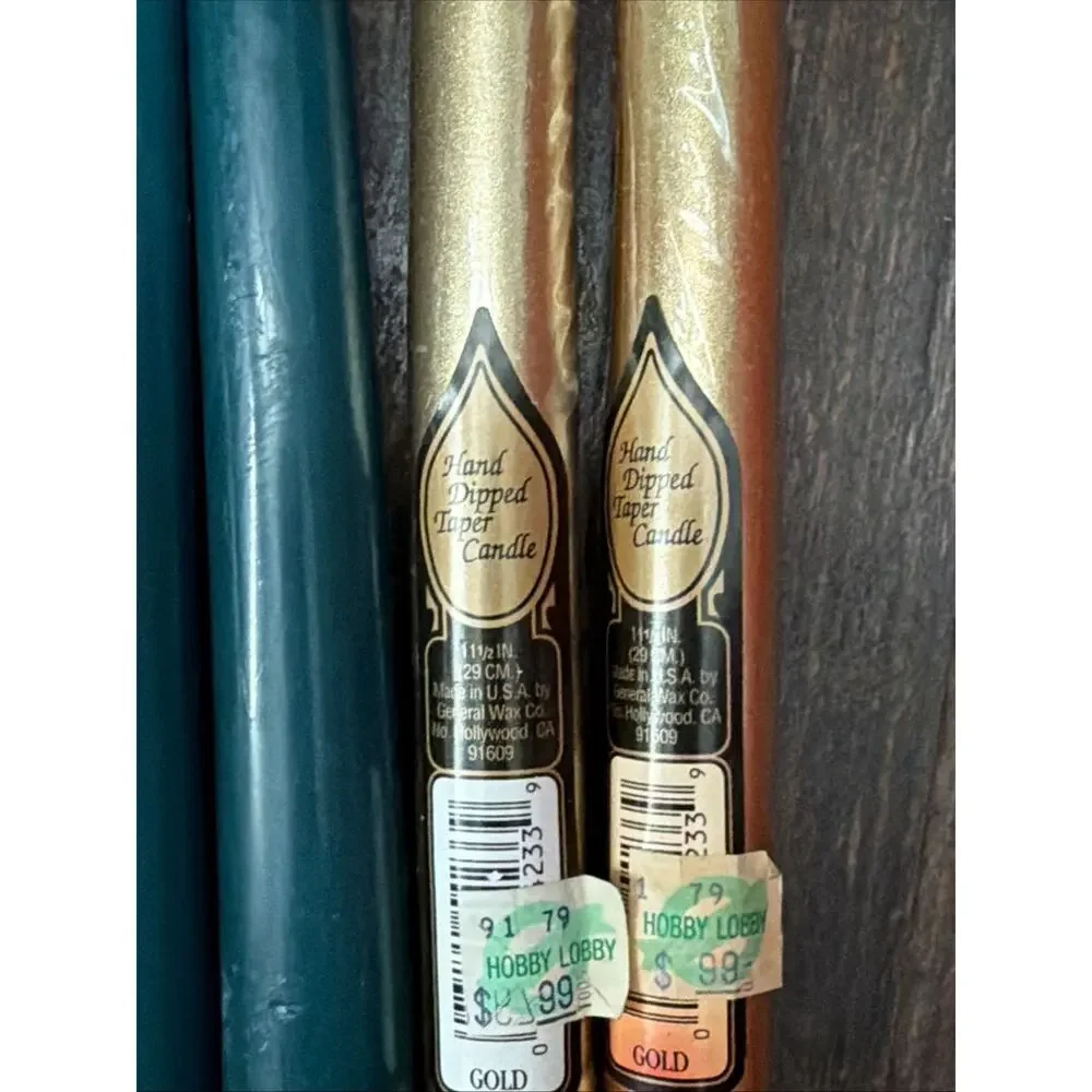 13 hand‎ dipped taper candles